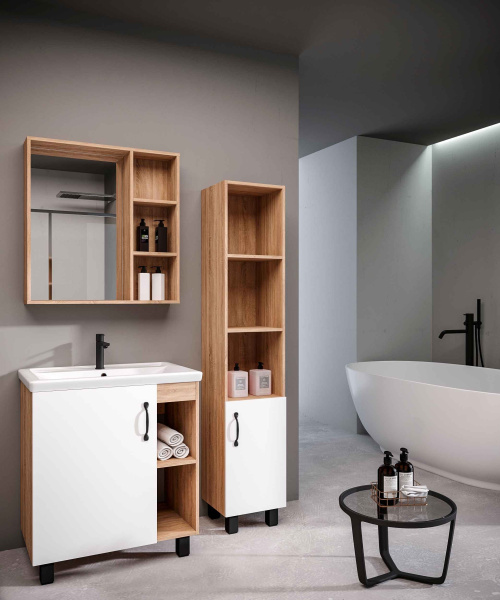 Зеркало в ванную Grossman ФЛАЙ-70 с полкой